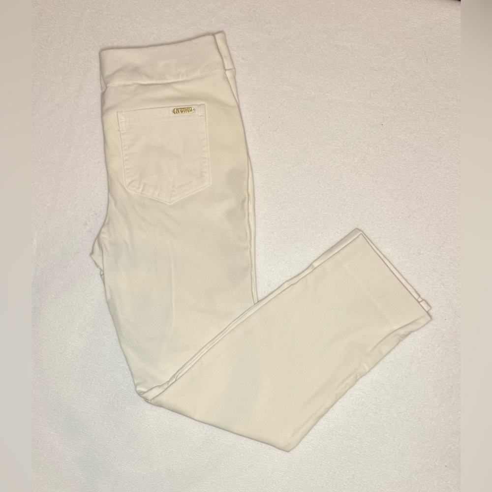 Spartina 449 Women’s Maren Pull-on Ankle Pants Buttercream White Medium EUC - Picture 5 of 8